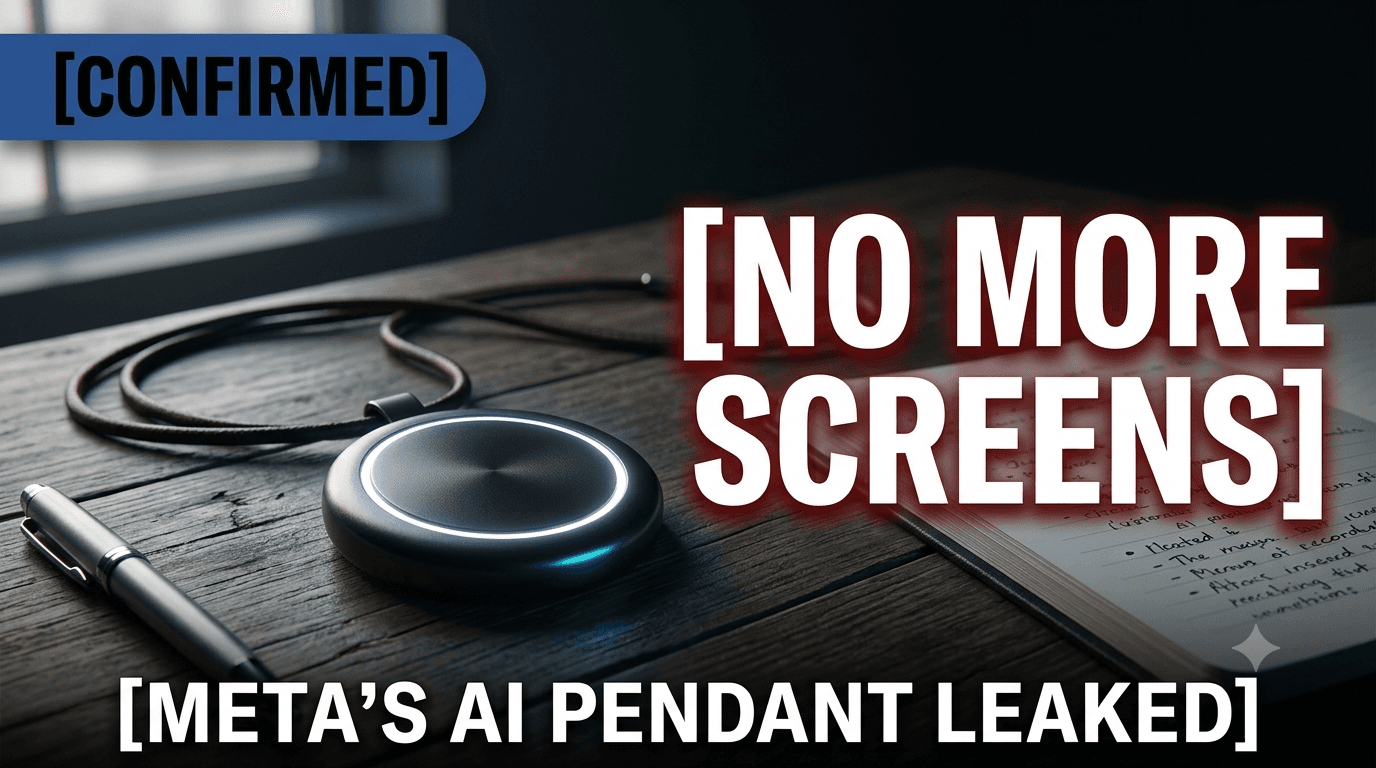 Meta's AI Wearables Bet: The Pendant, the Glasses, and the End of the Screen